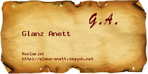Glanz Anett névjegykártya